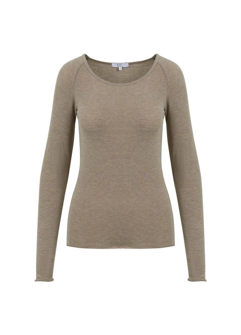 CC Heart CC HEART LANA STICKAD MED LÅNGA ÄRMAR Knitwear Hazel melange - 372