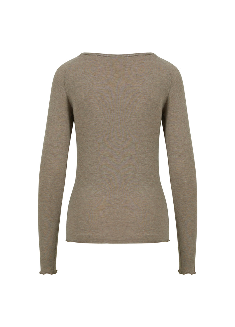 CC Heart CC HEART LANA STICKAD MED LÅNGA ÄRMAR Knitwear Hazel melange - 372