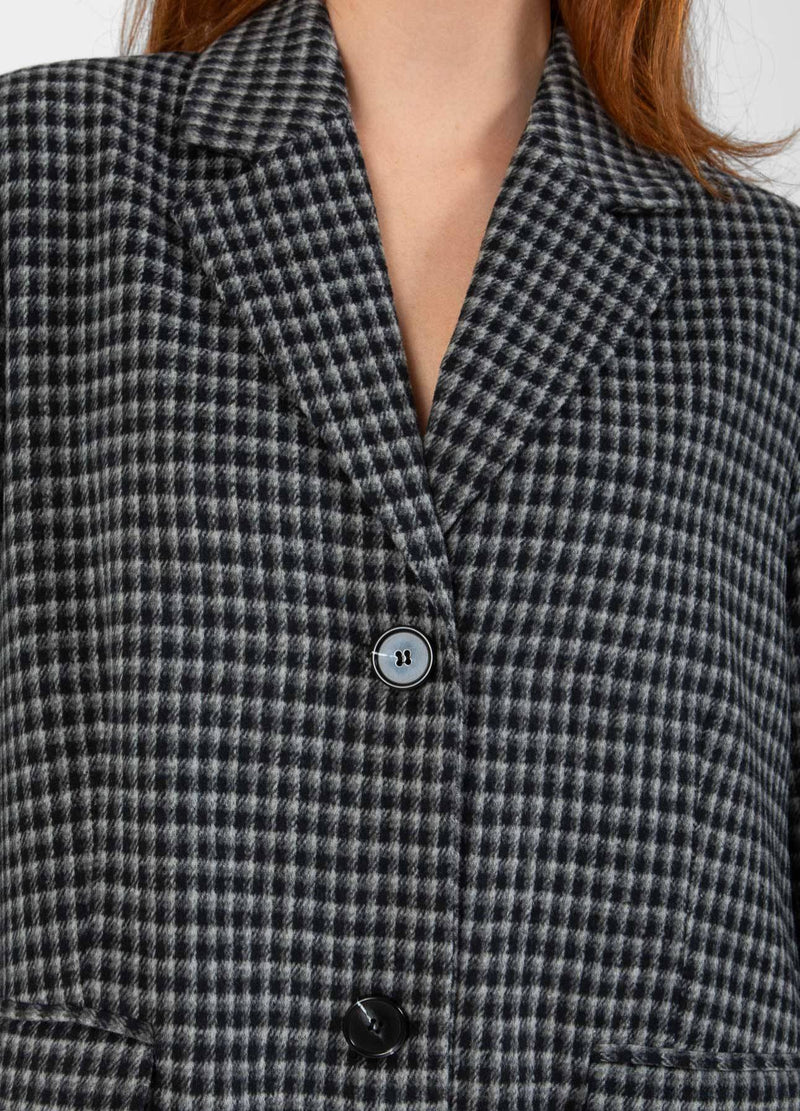 CC Heart CC HEART LEA KLASSISK LÅNG JAKKE Outerwear Grey/black check - 156