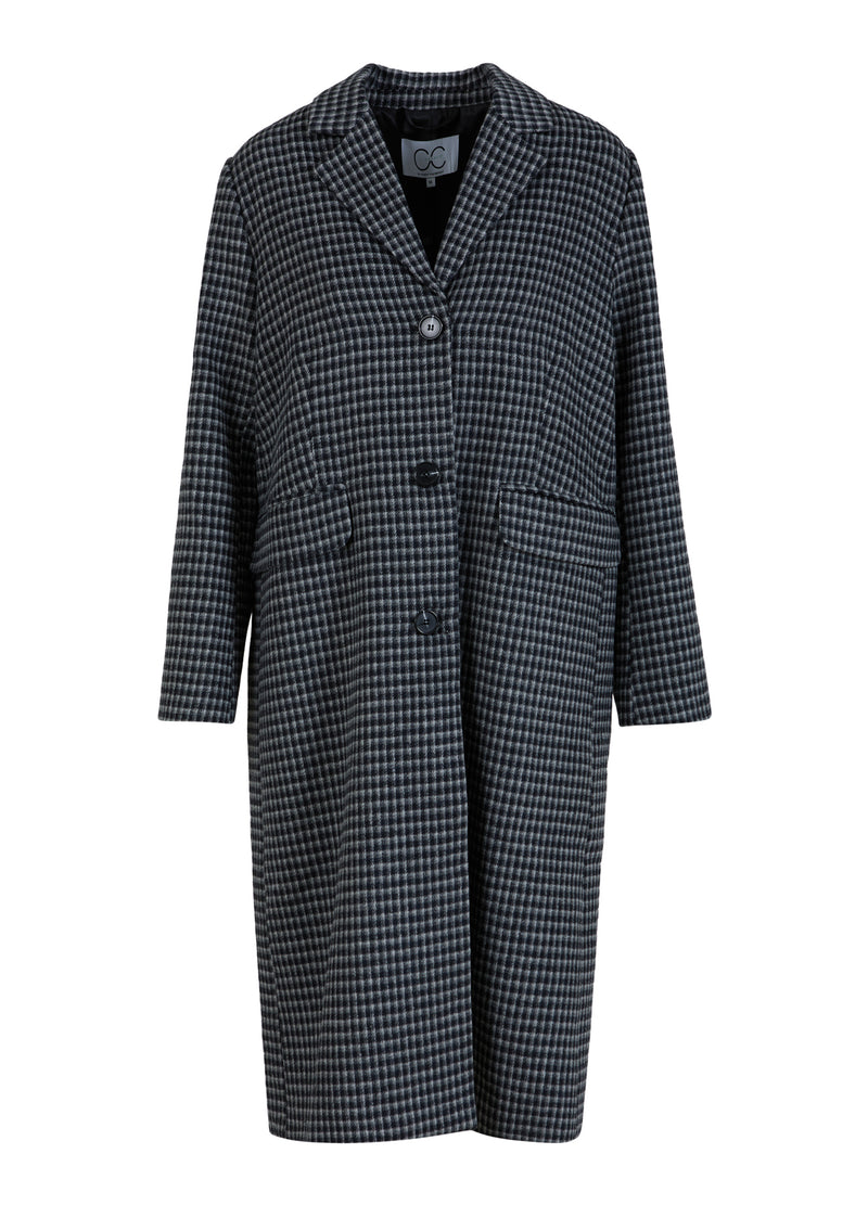CC Heart CC HEART LEA KLASSISK LÅNG JAKKE Outerwear Grey/black check - 156