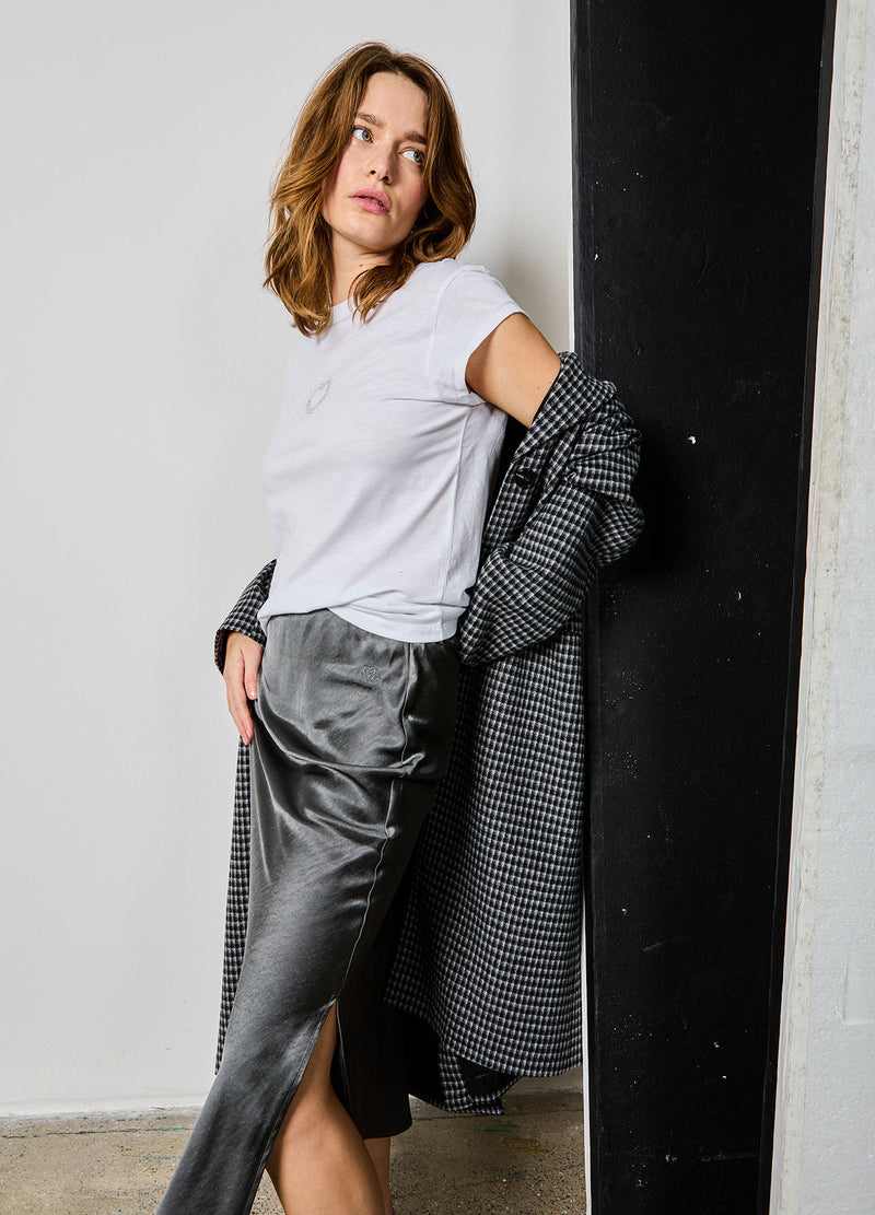 CC Heart CC HEART LEA KLASSISK LÅNG JAKKE Outerwear Grey/black check - 156