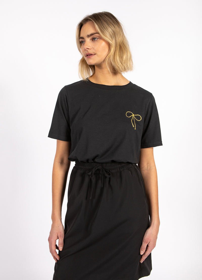 CC Heart CC HEART LITEN BOW TEE T-Shirt Black - 100