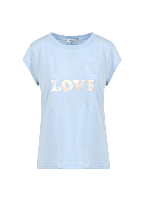 CC Heart CC HEART LOVE T-SHIRT - KAPSELÄRM T-Shirt Powder blue - 588
