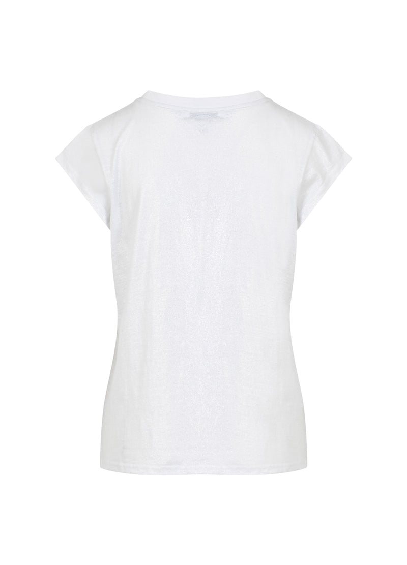 CC Heart CC HEART METALLIC T-SHIRT - KORT ÄRM T-Shirt White/silver - 240