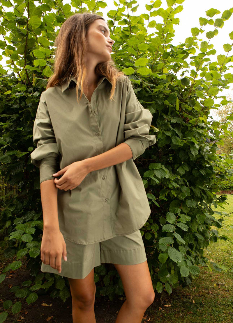 CC Heart CC HEART MILLIE SOLID LÖST SKJORTA Shirt/Blouse Khaki - 467