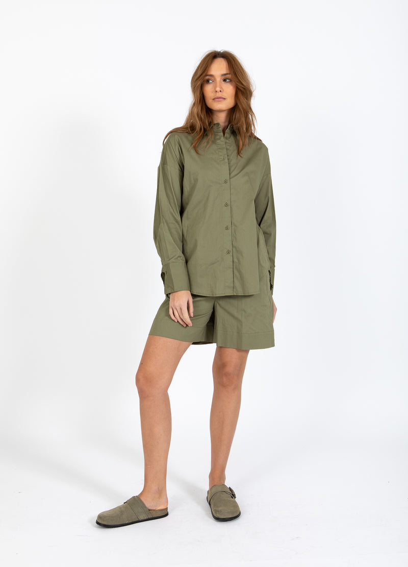 CC Heart CC HEART MILLIE SOLID LÖST SKJORTA Shirt/Blouse Khaki - 467