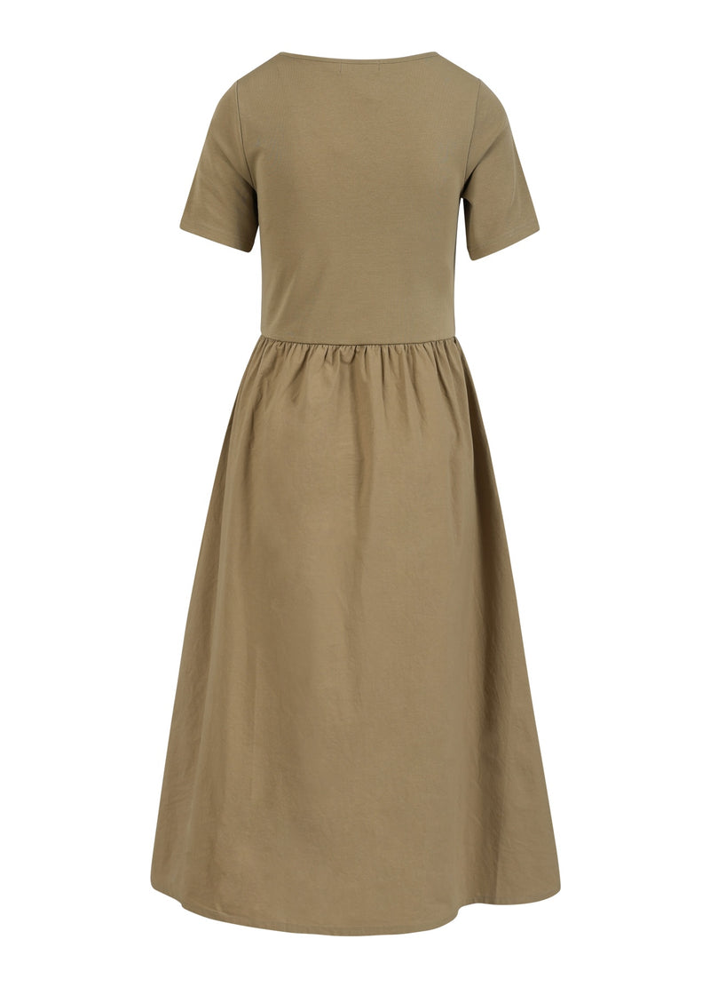 CC Heart CC HEART RYLAN MIX KLÄNNING KORTÄRMAD Dress Sand olive - 406