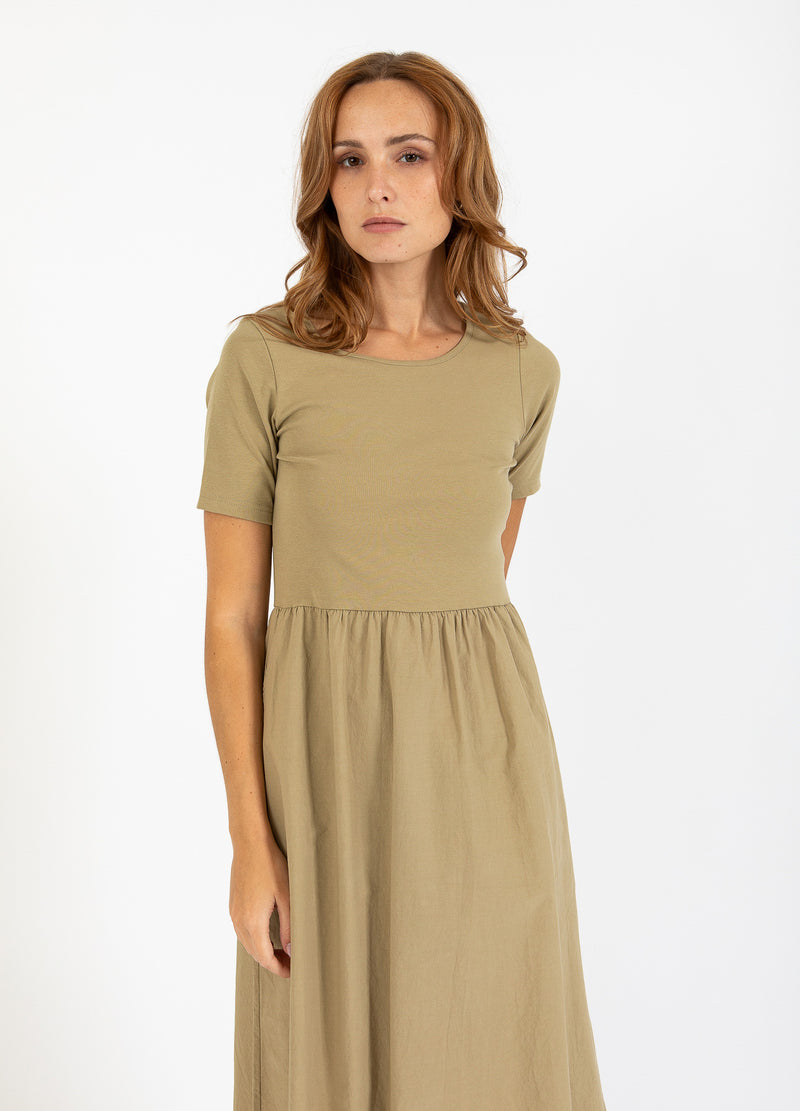 CC Heart CC HEART RYLAN MIX KLÄNNING KORTÄRMAD Dress Sand olive - 406
