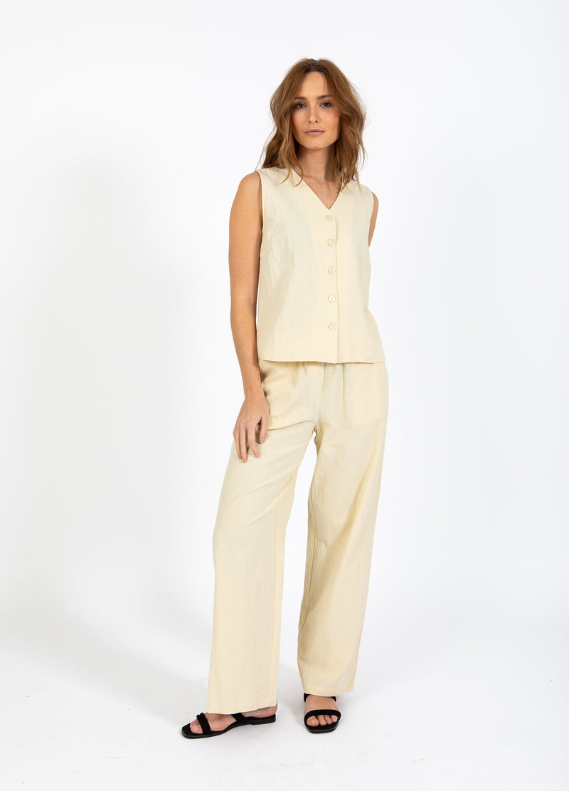 CC Heart CC HEART SCOUT BYXOR I LINNE-LOOK Pants Light honey - 790