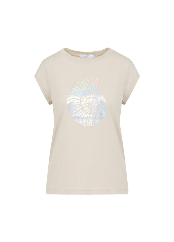CC Heart CC HEART SHELL TEE - KAPSYL T-Shirt Light khaki - 435