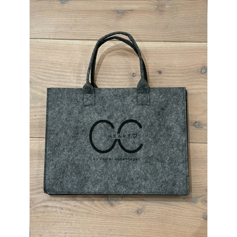 CC Heart CC HEART SHOPPINGVÄSKA Accessories Dark Grey Melange - 104