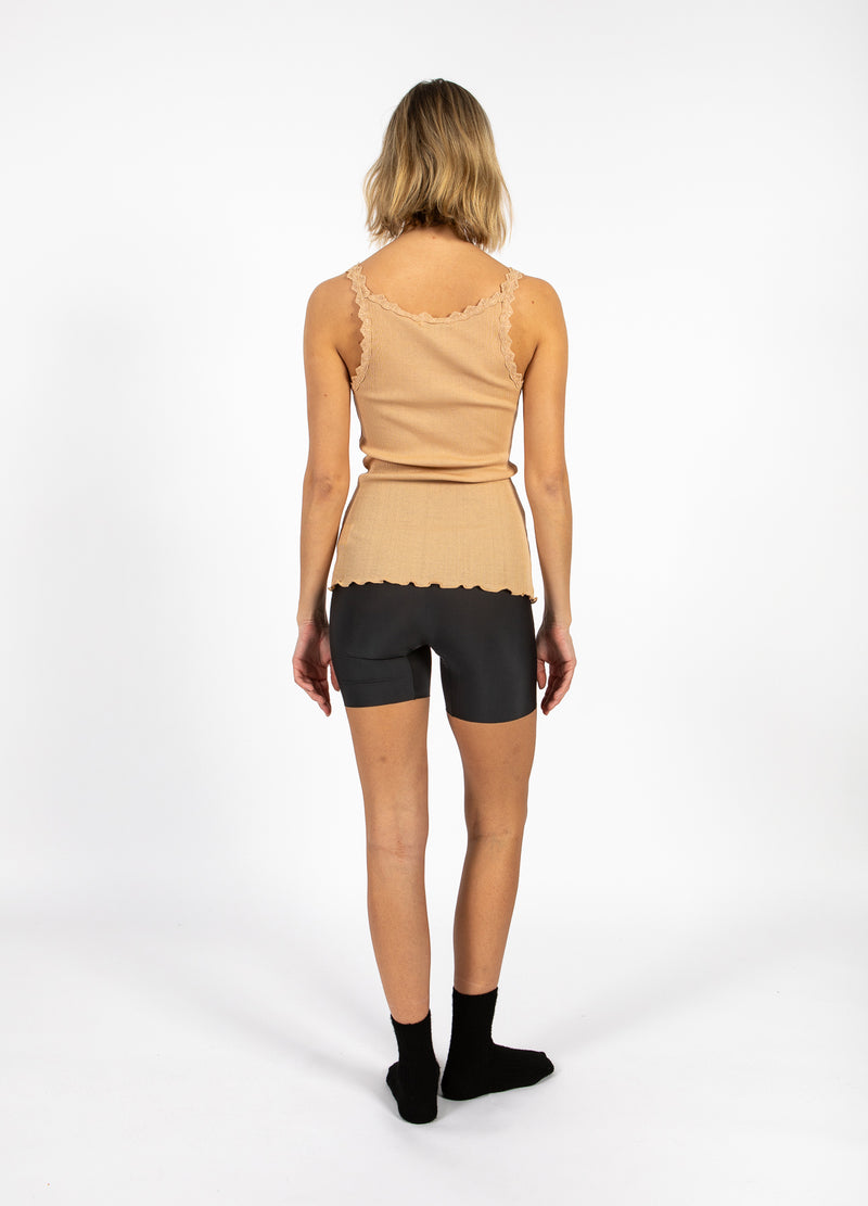 CC Heart CC HEART SIDEN-TOP MED SPETS Top - Short sleeve Tan - 342