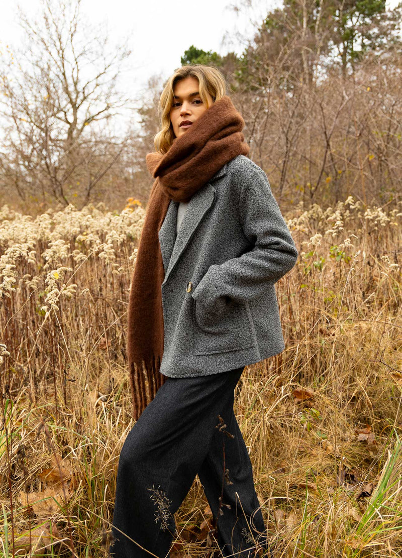 CC Heart CC HEART SIENNA BOUCLE JACKA Outerwear Dark Grey - 101