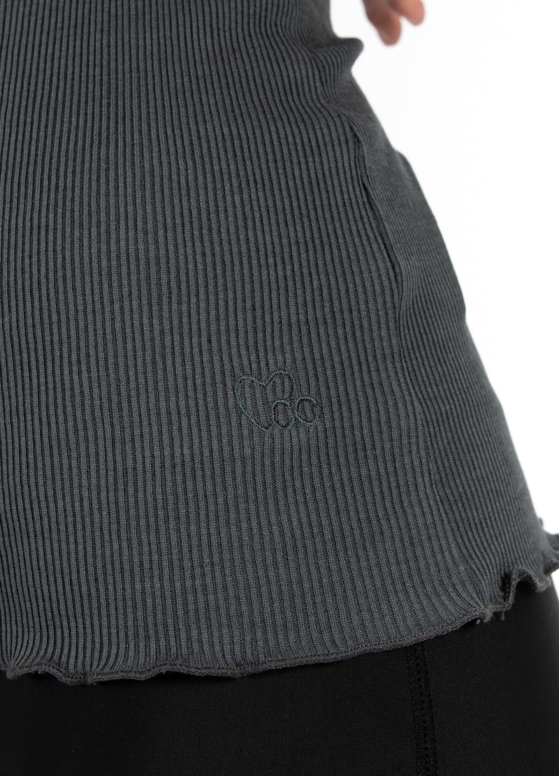CC Heart CC HEART SILK-TOP Top - Short sleeve Dark Stone Grey - 149