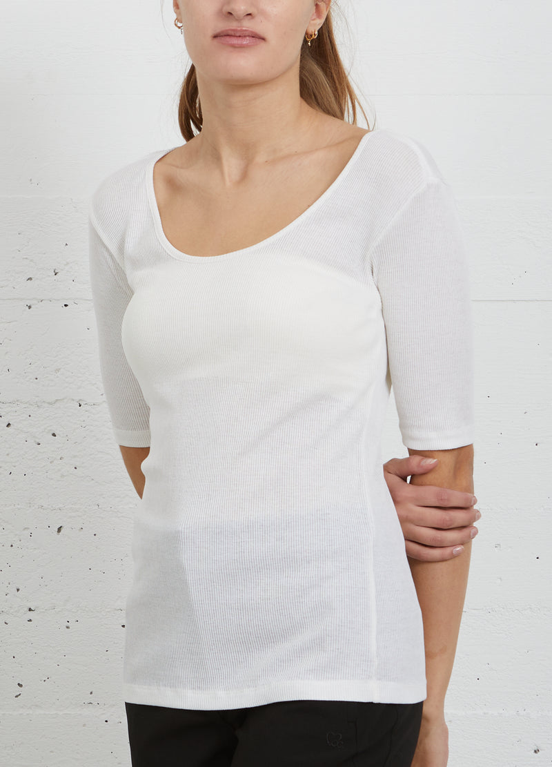 CC Heart CC HEART SILK SCOOP-RINGAD T-SHIRT Top - Short sleeve White - 200