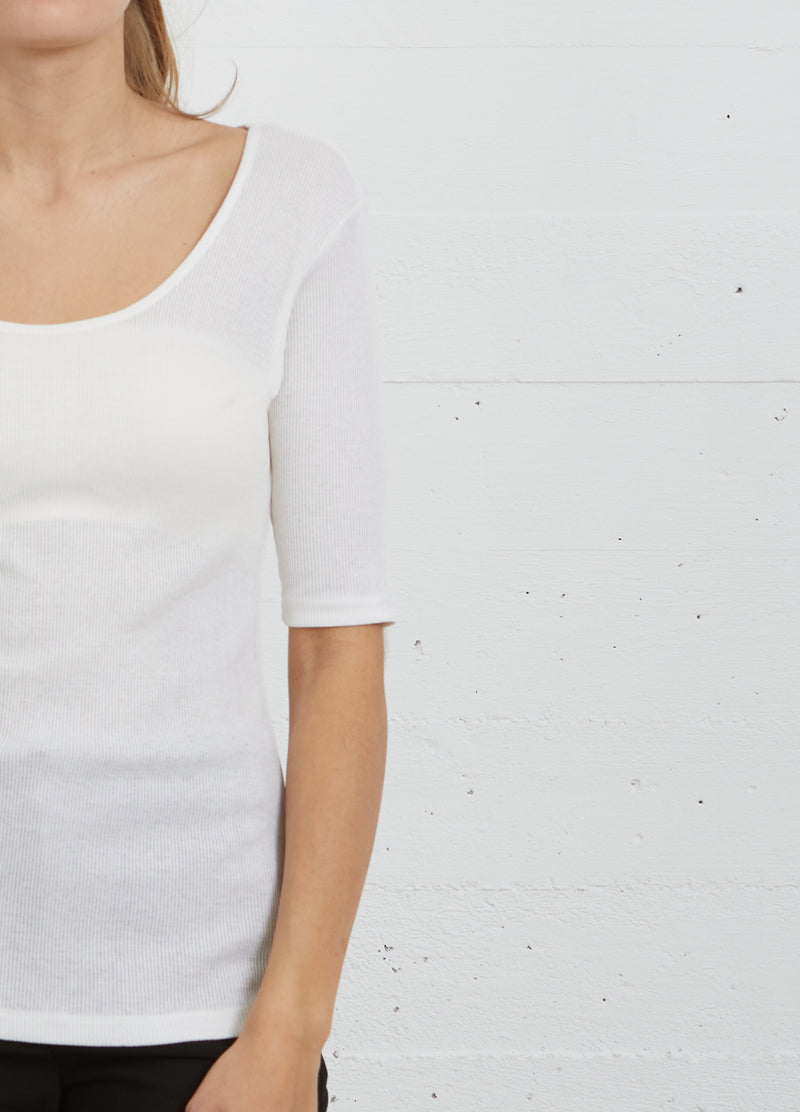 CC Heart CC HEART SILK SCOOP-RINGAD T-SHIRT Top - Short sleeve White - 200