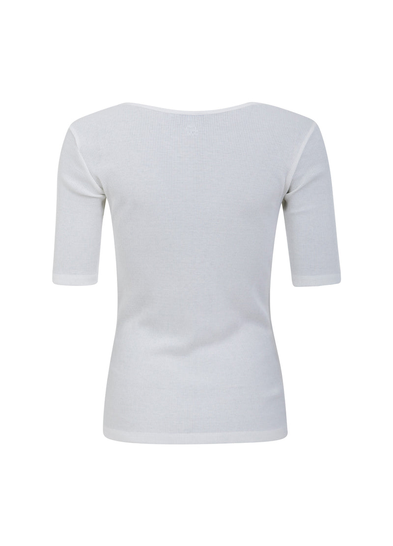 CC Heart CC HEART SILK SCOOP-RINGAD T-SHIRT Top - Short sleeve White - 200