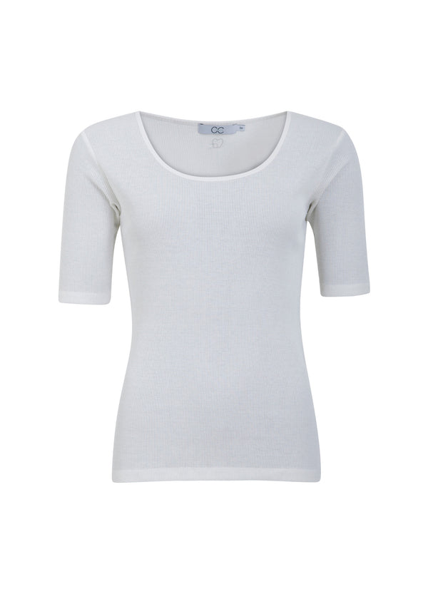 CC Heart CC HEART SILK SCOOP-RINGAD T-SHIRT Top - Short sleeve White - 200