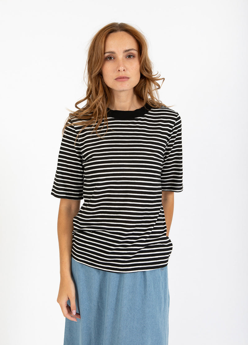 CC Heart CC HEART SILLA RANDIG KORTÄRMAD T-SHIRT T-Shirt Black/off white stripes - 105