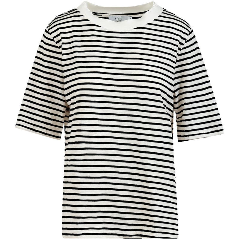 CC Heart CC HEART SILLA RANDIG KORTÄRMAD T-SHIRT T-Shirt Off white/navy stipes - 258