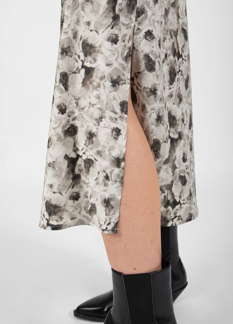 CC Heart  CC HEART SKYLER MEDELLÅNG KJOL MED TRYCK Skirt Black/cream rose - 166
