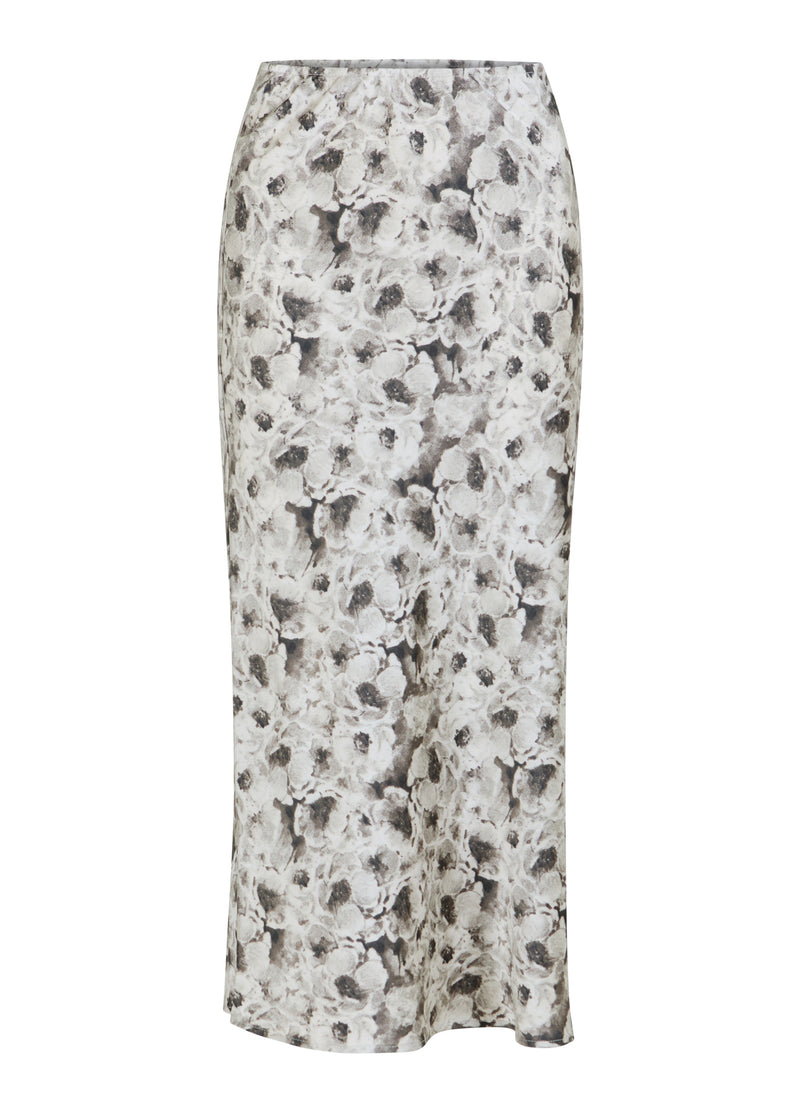 CC Heart  CC HEART SKYLER MEDELLÅNG KJOL MED TRYCK Skirt Black/cream rose - 166