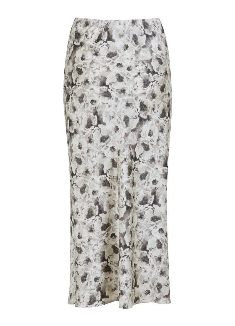 CC Heart  CC HEART SKYLER MEDELLÅNG KJOL MED TRYCK Skirt Black/cream rose - 166