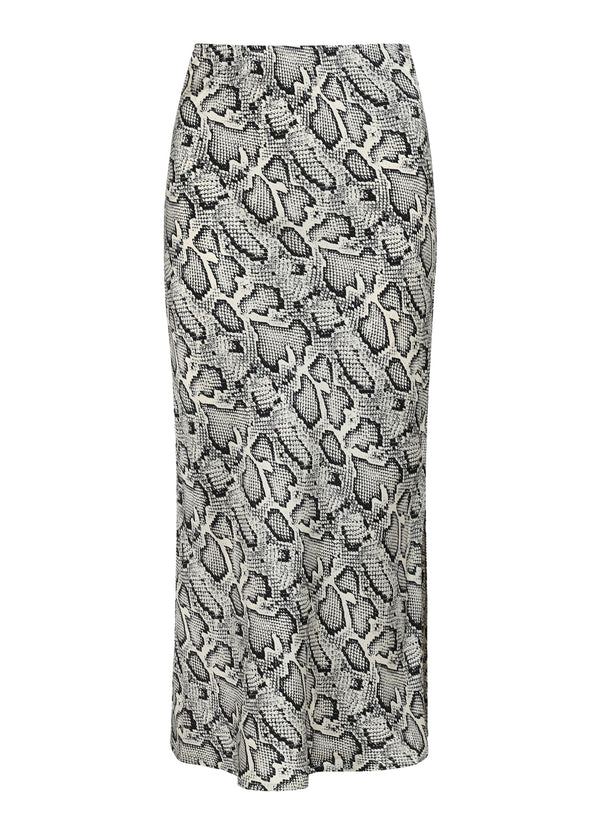 CC Heart  CC HEART SKYLER MEDELLÅNG KJOL MED TRYCK Skirt White snake print - 270