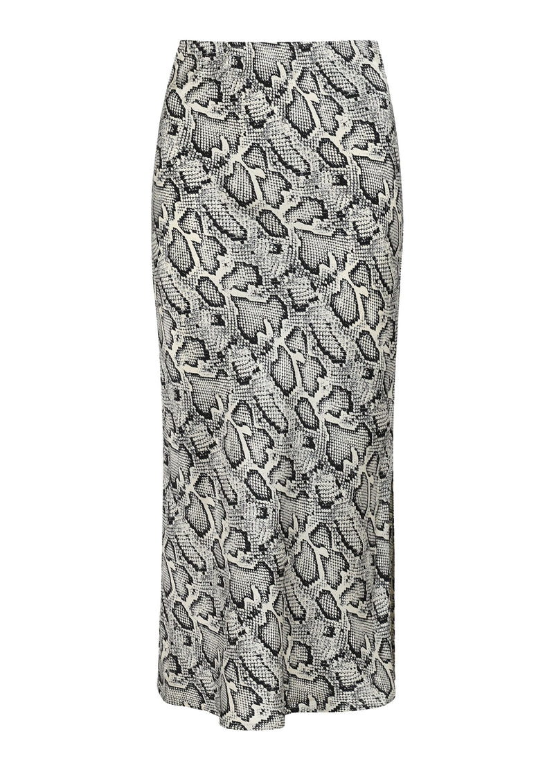 CC Heart  CC HEART SKYLER MEDELLÅNG KJOL MED TRYCK Skirt White snake print - 270
