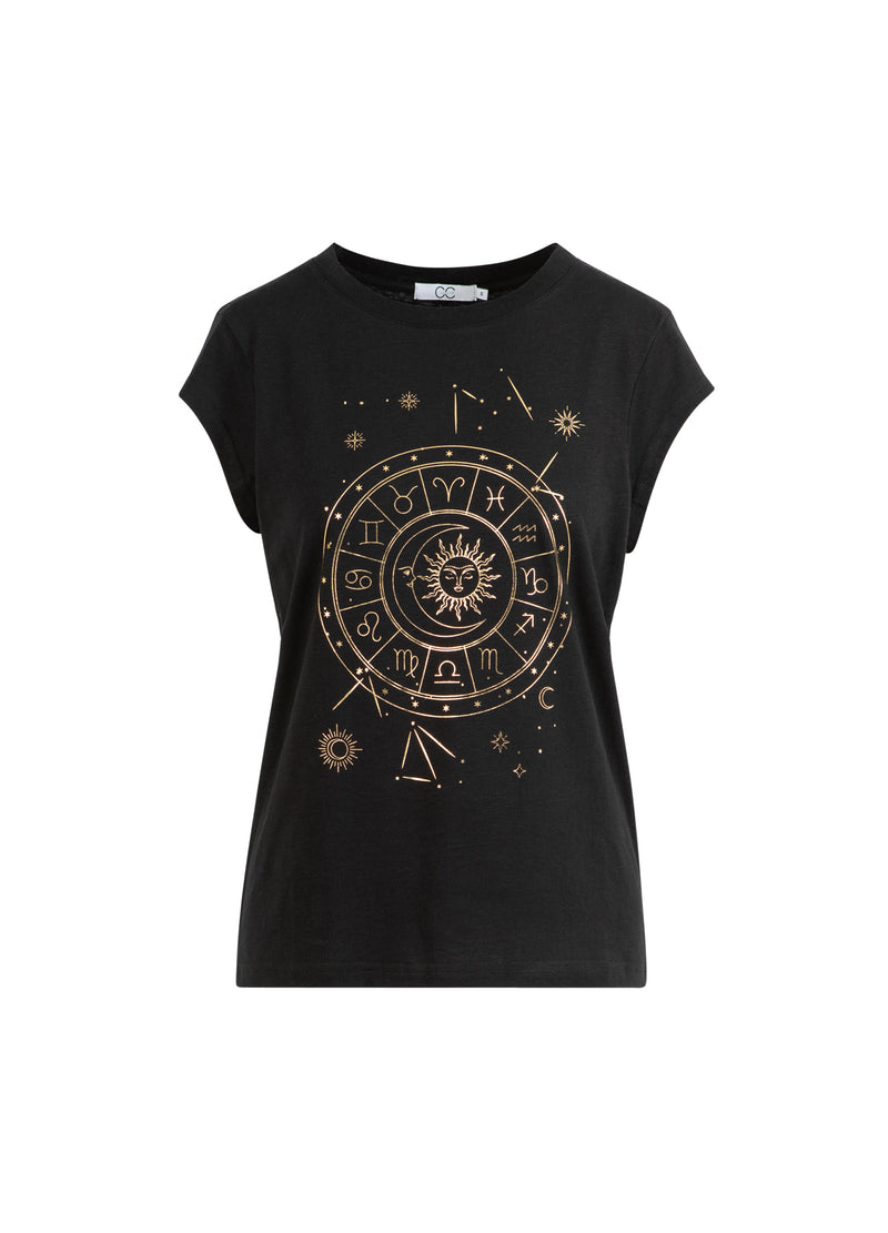 CC Heart CC HEART SOLEIL TEE - CAP ÄRMAR T-Shirt Black - 100