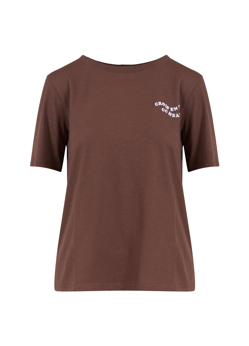 CC Heart CC HEART TOI T-SHIRT - MELLANÄRM T-Shirt Chocolate nut - 389