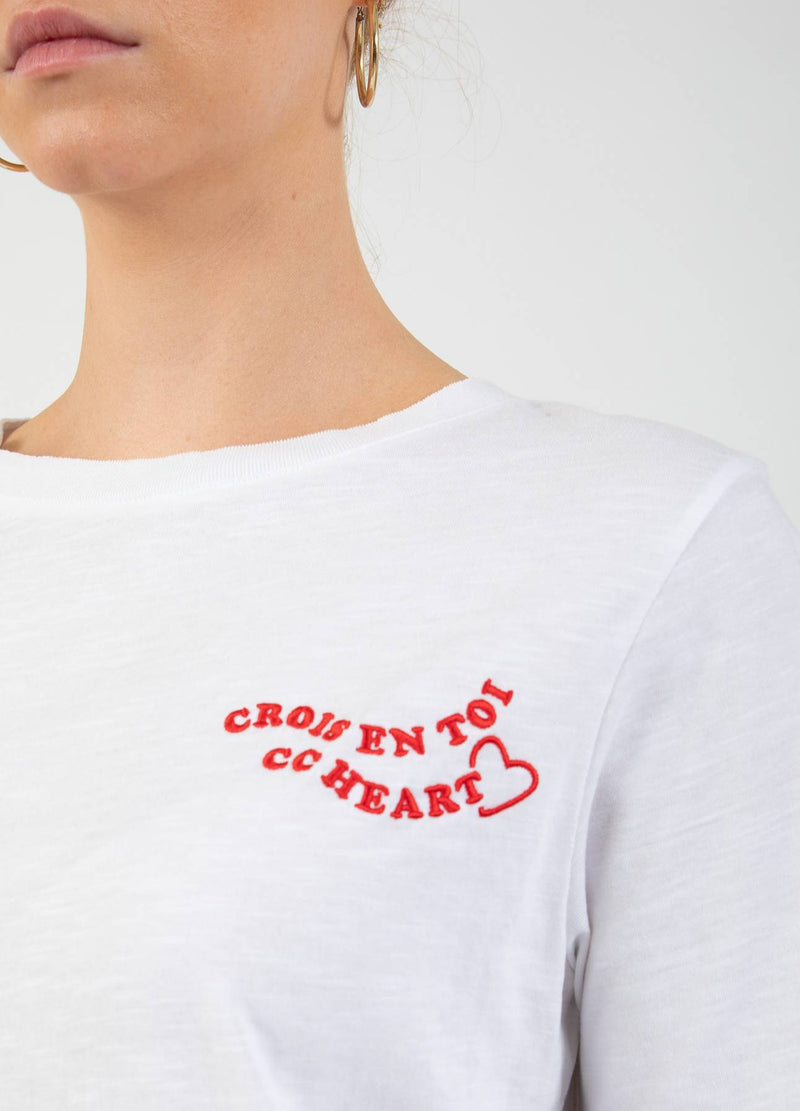 CC Heart CC HEART TOI T-SHIRT - MELLANÄRM T-Shirt White - 200