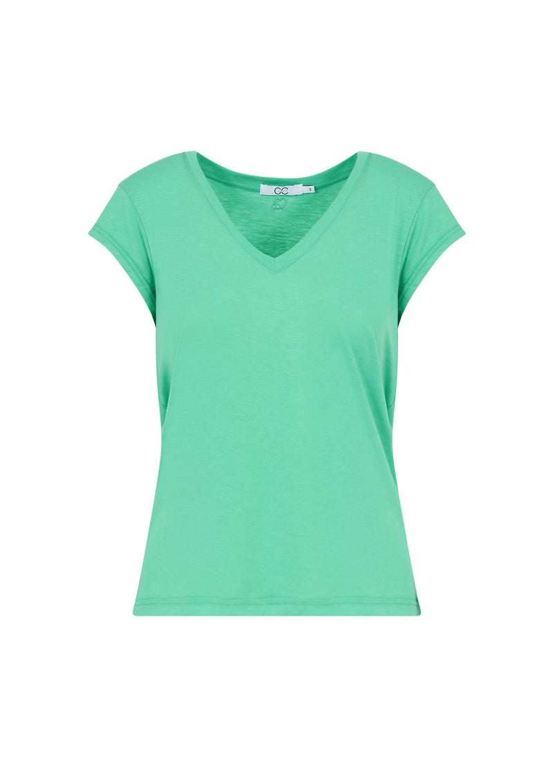 CC Heart CC HEART T-SHIRT MED V-HALT T-Shirt Emerald green - 402