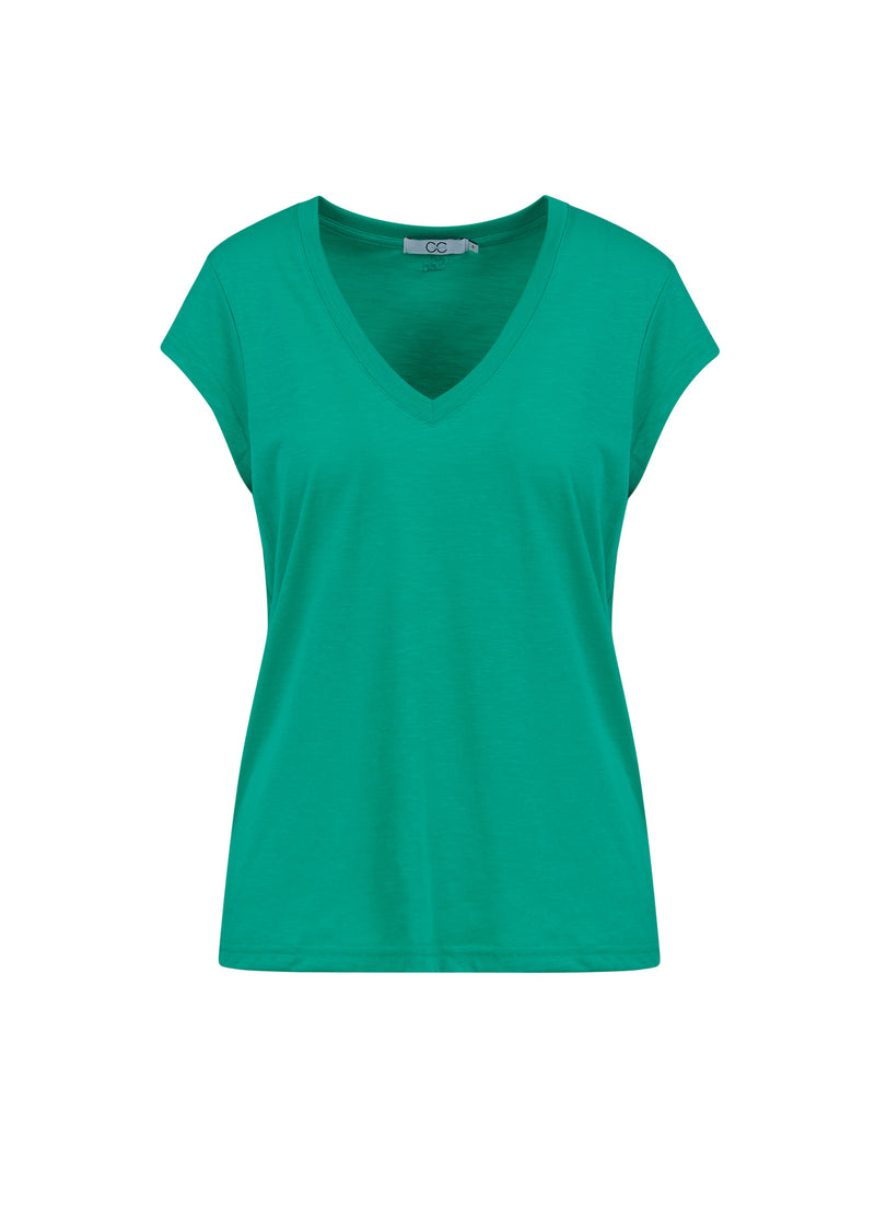 CC Heart CC HEART V-AUSSCHNITT T-SHIRT T-Shirt Clover green - 408