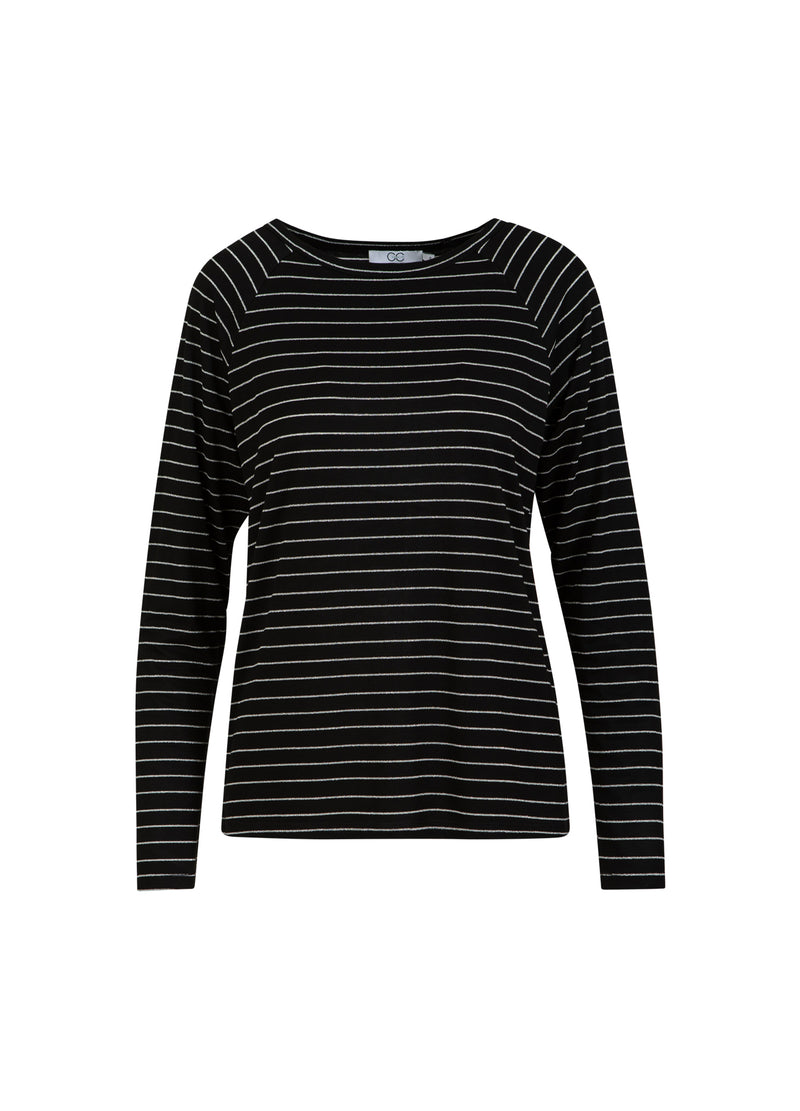 CC Heart CC HEART VALERIE RANDIG LÅNGERMAD TEE T-Shirt Black lurex stripe - 100