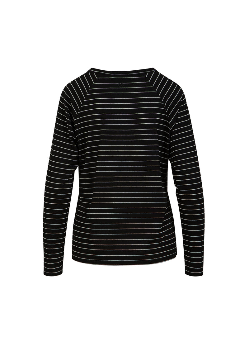 CC Heart CC HEART VALERIE RANDIG LÅNGERMAD TEE T-Shirt Black lurex stripe - 100
