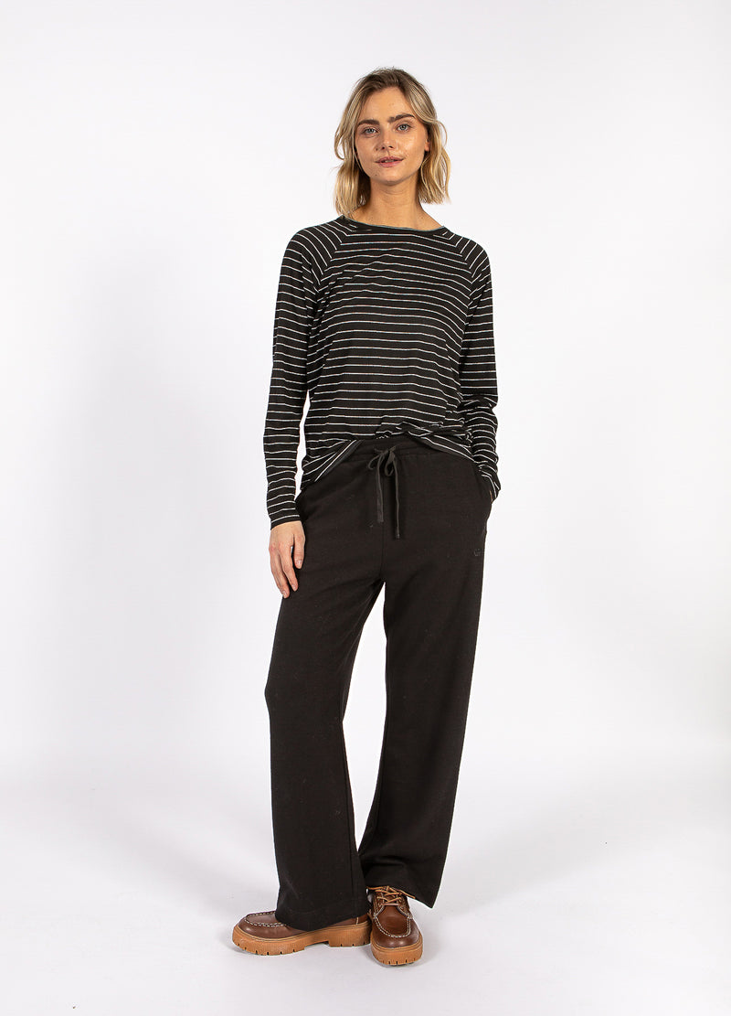CC Heart CC HEART VALERIE RANDIG LÅNGERMAD TEE T-Shirt Black lurex stripe - 100
