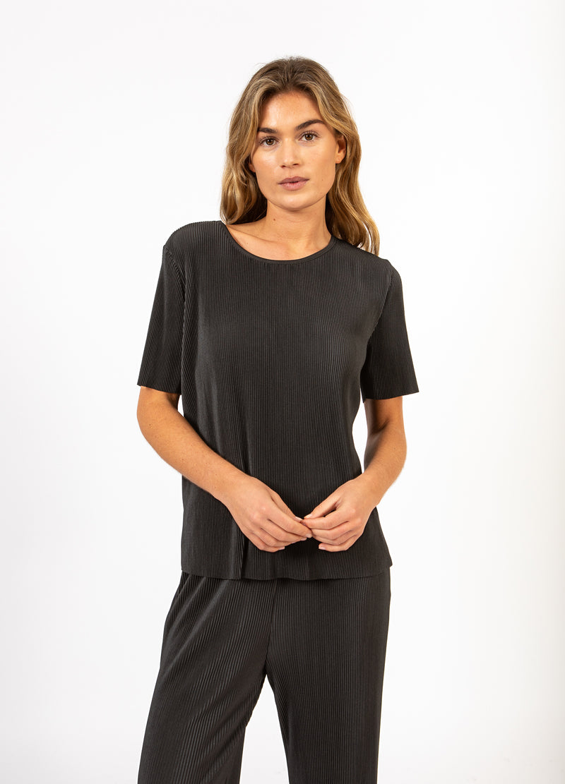 CC Heart CC HEART VIVIAN BLOUSE MED KORTA ÄRMAR Shirt/Blouse Black - 100