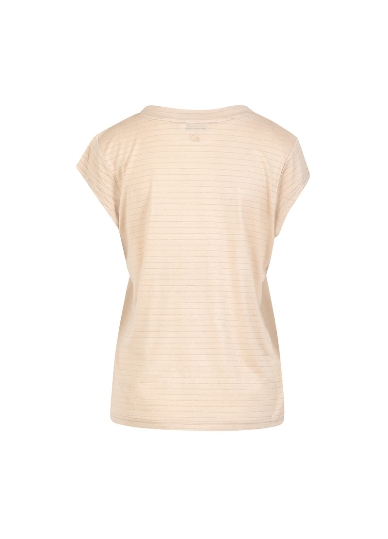 CC Heart CC HJÄRTA GLITTER TEE - KORT ÄRM T-Shirt Creme lurex - 241