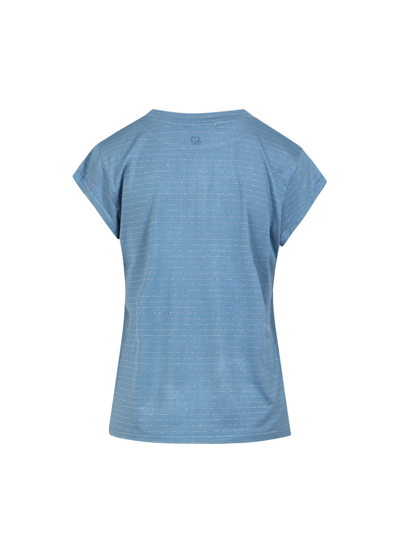 CC Heart CC HJÄRTA GLITTER TEE - KORT ÄRM T-Shirt Mid blue lurex - 558