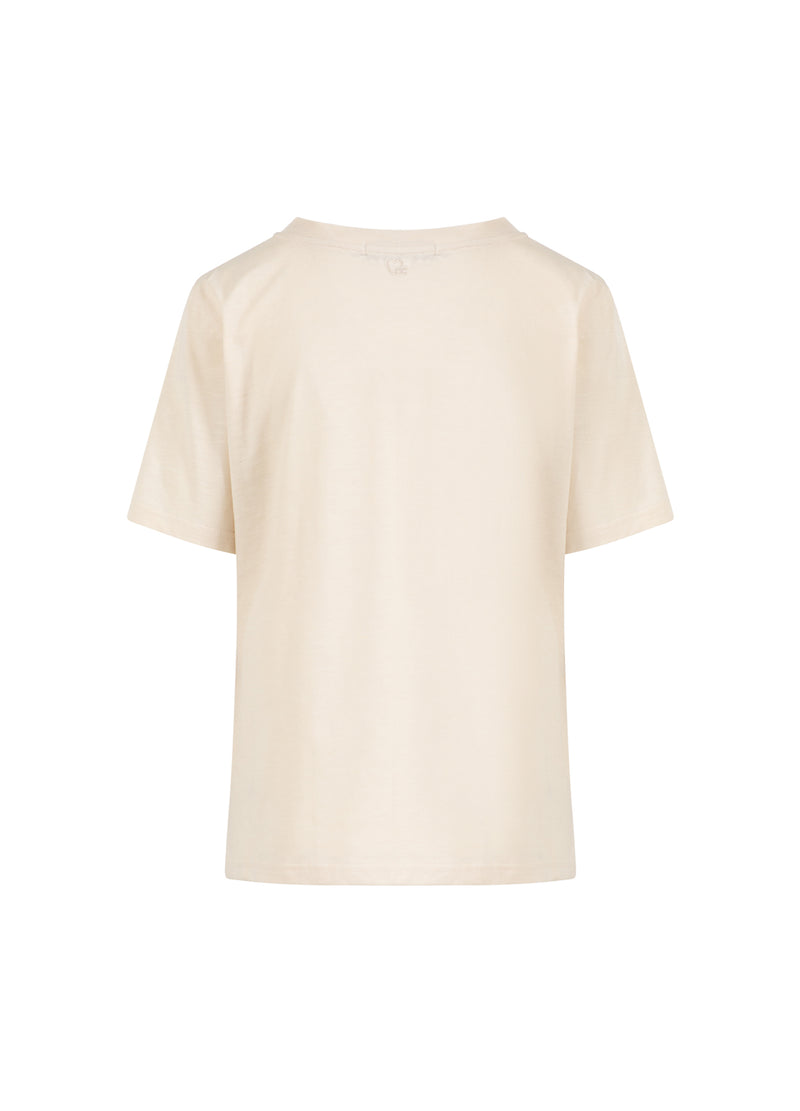 CC Heart CC HJÄRTA KYSS TEE - MELLANÄRMAR T-Shirt Creme - 241
