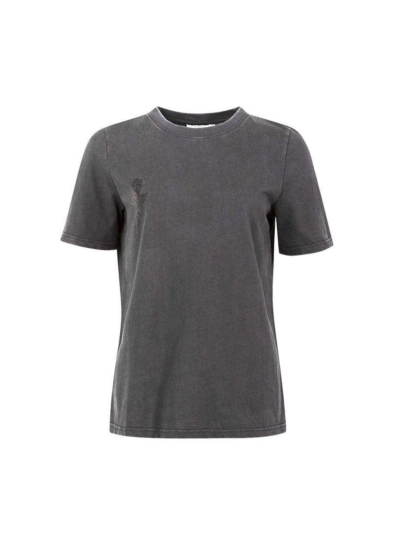 CC Heart CC HJÄRTA LIGHTNING TEE - MITTÄRM T-Shirt Washed grey - 180