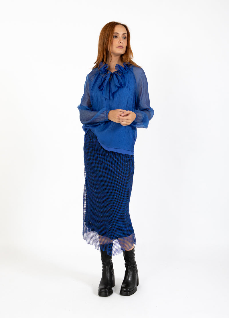 Coster Copenhagen CHIFFONG BLOUS Shirt/Blouse Rich blue - 583