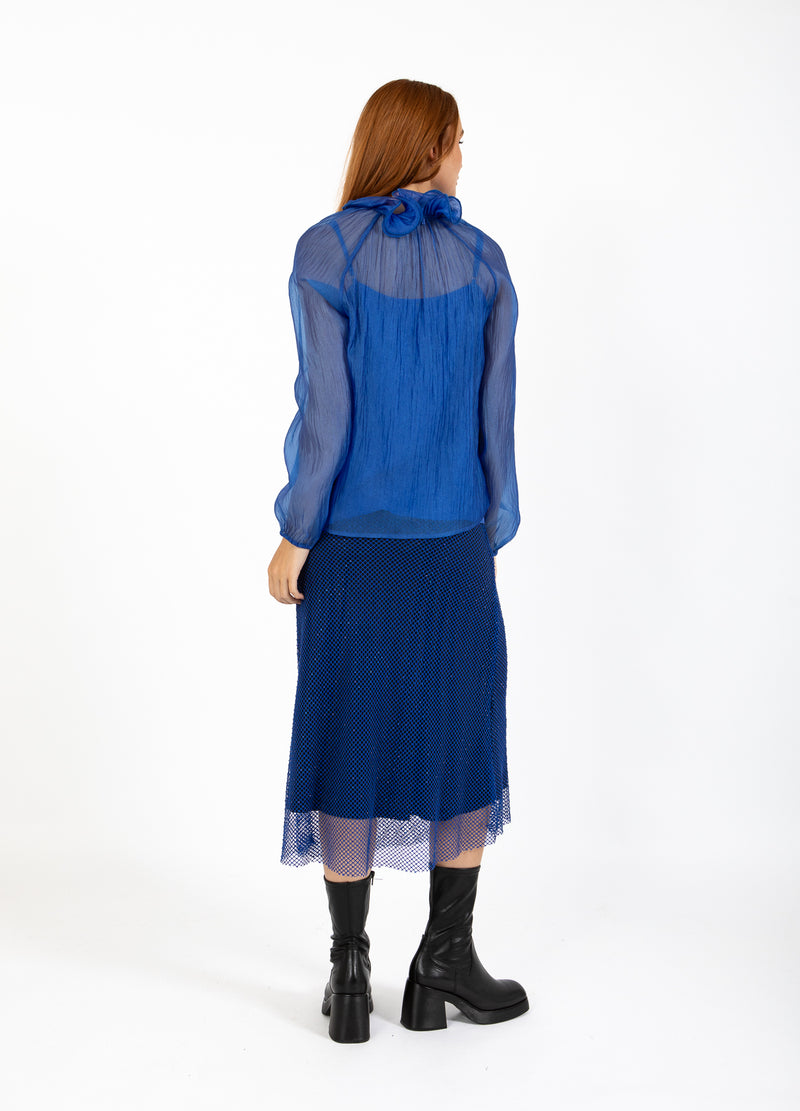 Coster Copenhagen CHIFFONG BLOUS Shirt/Blouse Rich blue - 583