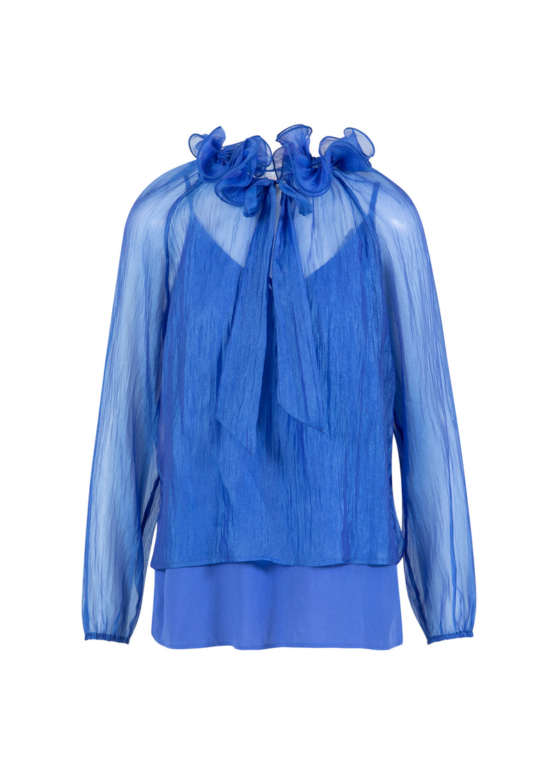 Coster Copenhagen CHIFFONG BLOUS Shirt/Blouse Rich blue - 583