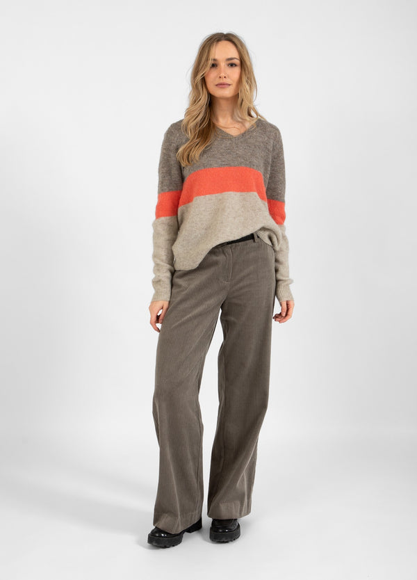 Coster Copenhagen CORDBYXOR - PETRA-PASSFORM Pants Warm grey - 197