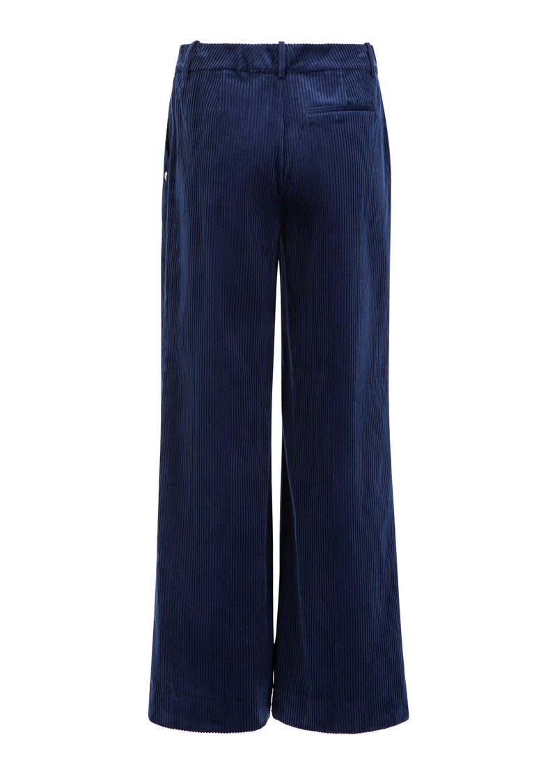 Coster Copenhagen CORDBYXOR - PETRA PASSFORM Pants Eclipse blue -555