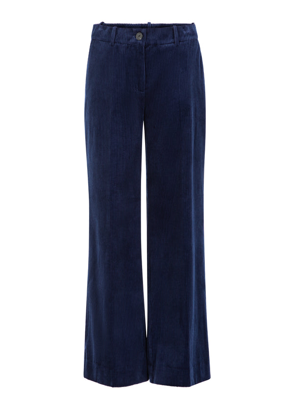 Coster Copenhagen CORDBYXOR - PETRA PASSFORM Pants Eclipse blue -555