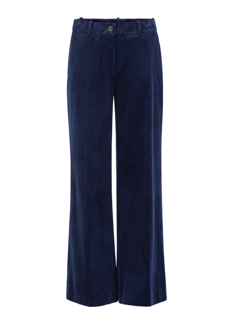Coster Copenhagen CORDBYXOR - PETRA PASSFORM Pants Eclipse blue -555
