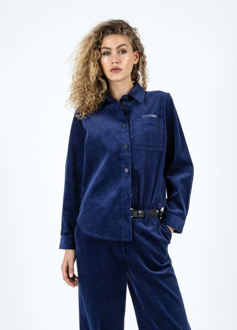 Coster Copenhagen CORDSKJORTA Shirt/Blouse Eclipse blue - 555